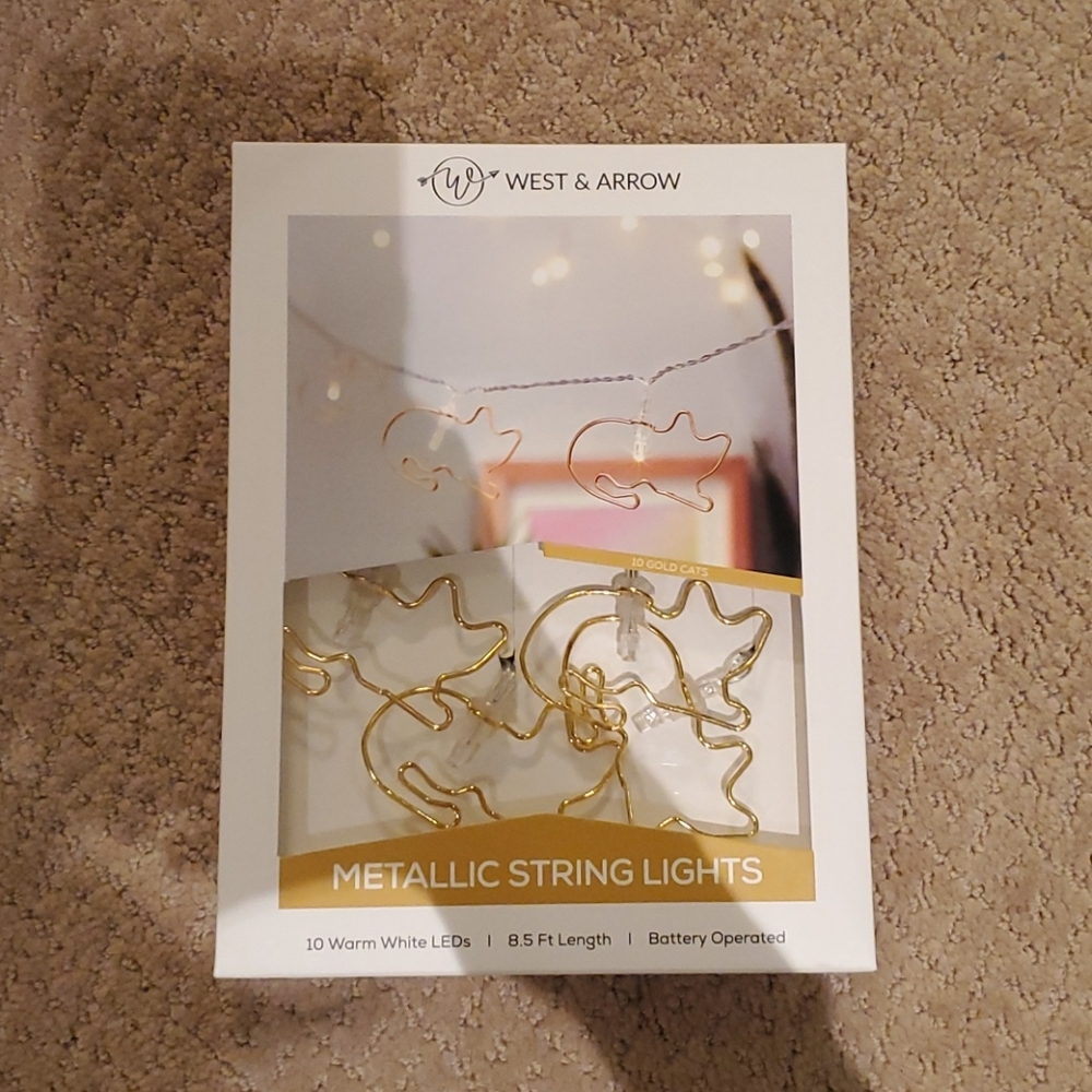 Metallic string lights